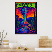 Psychedelic Old Faithful Poster (Keuken)