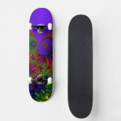 Psychedelic Overboard Skateboard (Voorkant)