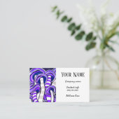 Psychedelic Paars Hippy Trippy Mushrooms Boho Visitekaartje (Staand voorkant)