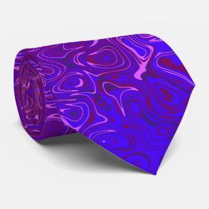 Psychedelic Paars Necktie Abstract Stropdas