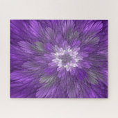 Psychedelic Paarse Flower Abstract fractal Art Legpuzzel (Horizontaal)