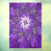 Psychedelic Paarse Flower Abstract fractal Art Raamsticker (Vel 3)
