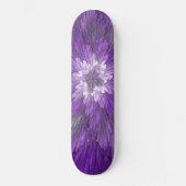 Psychedelic Paarse Flower Abstract fractal Art Skateboard (Voorkant)