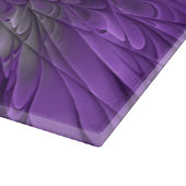 Psychedelic Paarse Flower Abstract fractal Art Snijplank (Hoek)