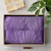 Psychedelic Paarse Flower Abstract fractal Art Tissuepapier (Geschenk)