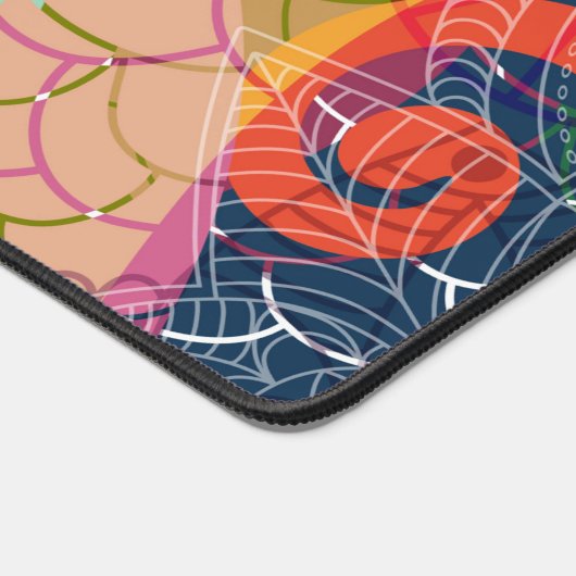 Psychedelic Paisley Design Desk Mat (Coin)