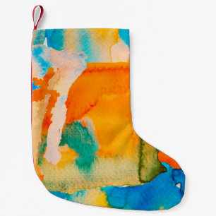 Psychedelic Paper. Klassiek blauw en Lush Lava Red Kleine Kerstsok