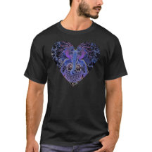 Psychedelic Party Elephant Heart T-shirt