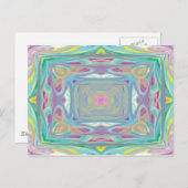 Psychedelic Pastel-kaart Briefkaart (Voorkant / Achterkant)