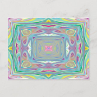 Psychedelic Pastel-kaart Briefkaart