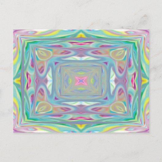 Psychedelic Pastel-kaart Briefkaart (Voorkant)