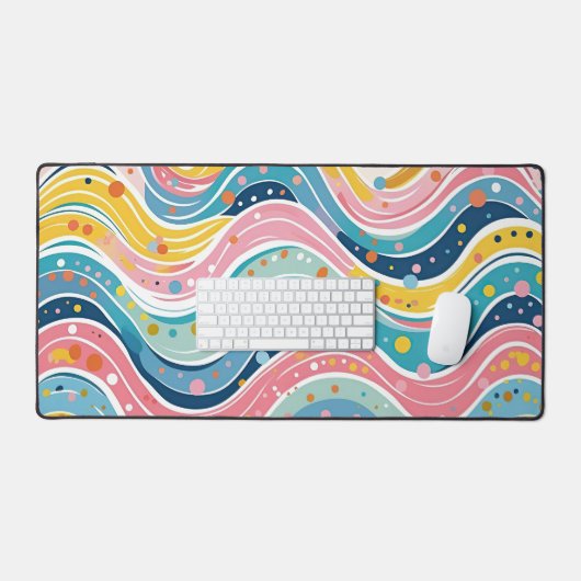 Psychedelic Pastel Rainbow Wave Design (Clavier et souris)