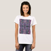 Psychedelic Pattern in Roze T-shirt (Voorkant volledig)