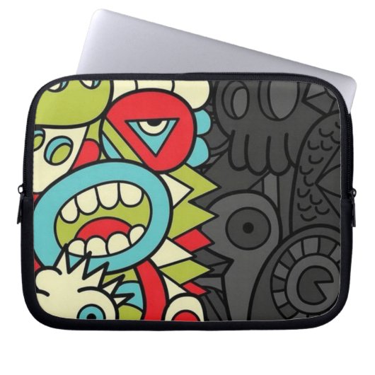 Psychedelic Patterns Laptop Sleeve (Voorkant)