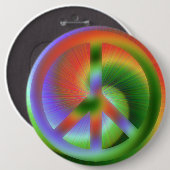 Psychedelic Peace Button (Voorkant /achterkant)