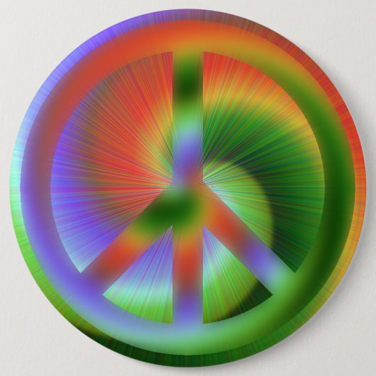 Psychedelic Peace Button (Voorkant)