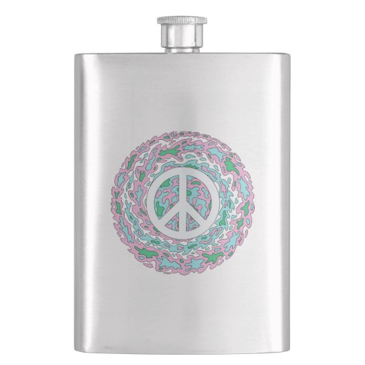 Psychedelic Peace Heupfles (Voorkant)