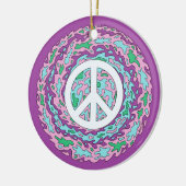 Psychedelic Peace Keramisch Ornament (Links)