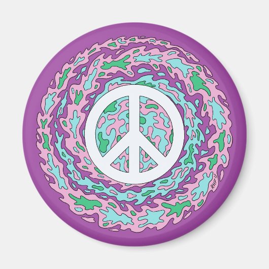 Psychedelic Peace Magneet (Voorkant)