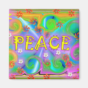 Psychedelic Peace Magnet Magneet