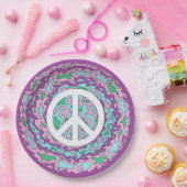 Psychedelic Peace Papieren Bordje (Feest)