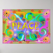Psychedelic Peace Poster (Voorkant)