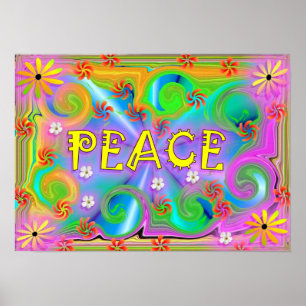 Psychedelic Peace Poster