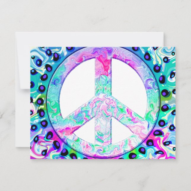 Psychedelic Peace Sign Abstract (Voorkant)