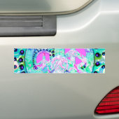 Psychedelic Peace Sign Abstract Bumpersticker (Op auto)