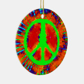 Psychedelic Peace Sign Kerstmis Keramisch Ornament (Rechts)