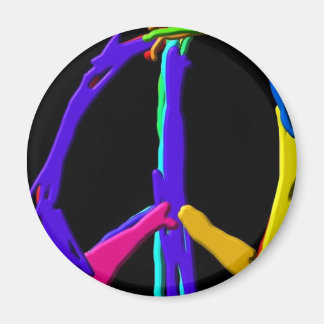 Psychedelic Peace Sign Magnet Magneet