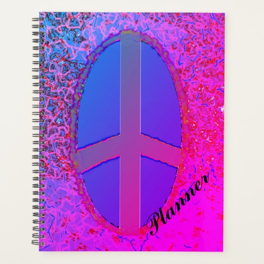 Psychedelic Peace Sign Planner (Devant)