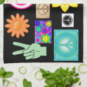 Psychedelic Peace Sign Theedoek (Gevouwen)