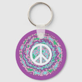 Psychedelic Peace Sleutelhanger (Achterkant)