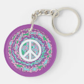 Psychedelic Peace Sleutelhanger (Achterkant)