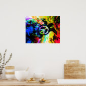 Psychedelic Peace Turtle Poster (Keuken)
