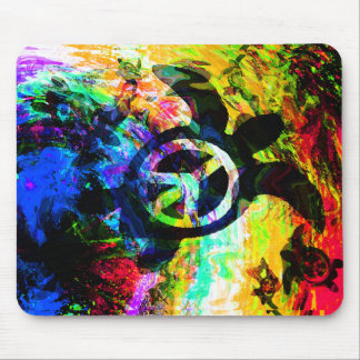 Psychedelic Peace Turtles Mousepad Muismat