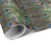 Psychedelic Peacock Wrapping Paper Cadeaupapier (Rol Hoek)