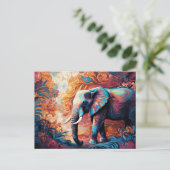 Psychedelic Phant Briefkaart (Staand voorkant)