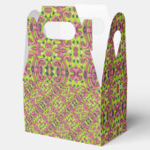 PSYCHEDELIC PINK FLAMINGOS GABLE FAVOR BOX Birds Bedankdoosjes (Geopend)