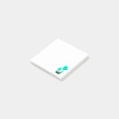 Psychedelic Pixie Pet Gloeiende Cyan Mushroom Post-it® Notes (Schuin)