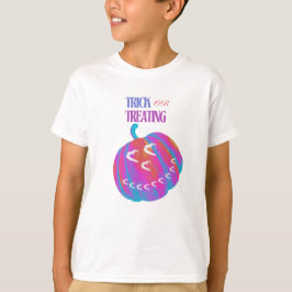 Psychedelic pompoen hart T-shirt