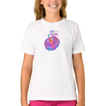 Psychedelic pompoen hart T-shirt