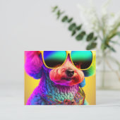 Psychedelic Poodle Briefkaart (Staand voorkant)
