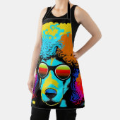 Psychedelic Poodle Dog Design Schort (Insitu)