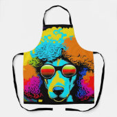 Psychedelic Poodle Dog Design Schort (Voorkant)