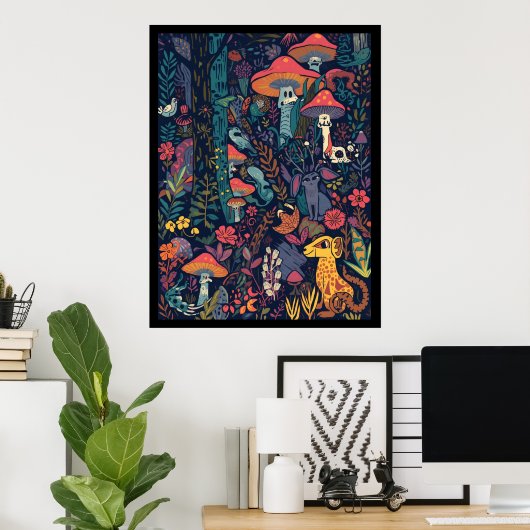 Psychedelic poster print (Bureau à domicile)