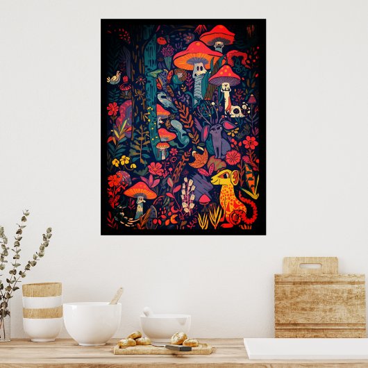 Psychedelic poster print (Cuisine)