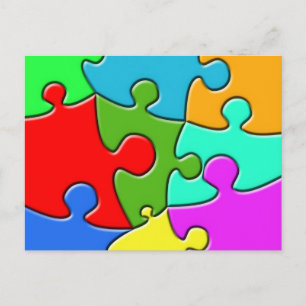 Psychedelic Puzzle Briefkaart