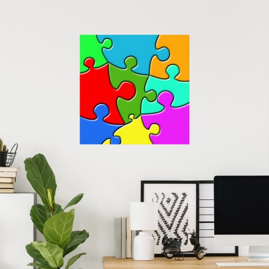 Psychedelic Puzzle Poster (Thuiskantoor)